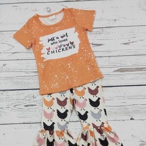 Just a Girl Who Loves Chickens 2 pc set - New